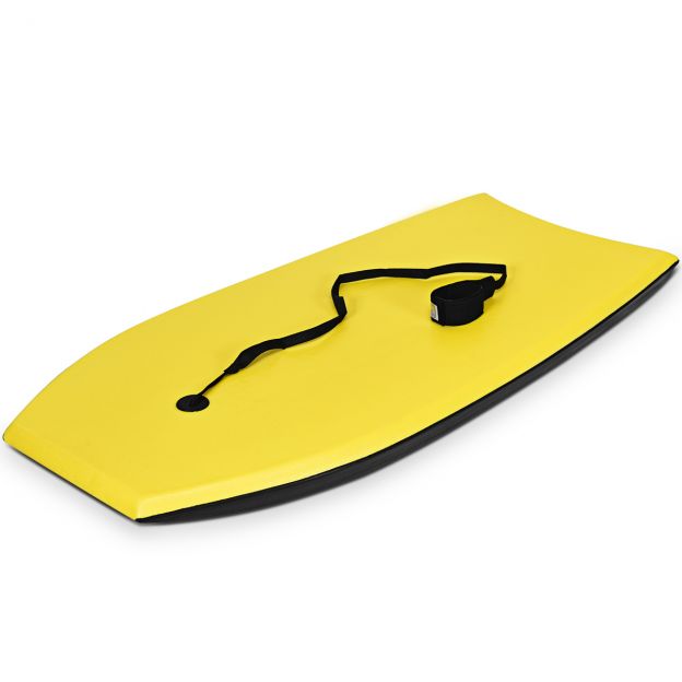 Kerge bodyboard EPS-südamiku ja XPE pinnaga lastele ja täiskasvanutele 106 cm kollane
