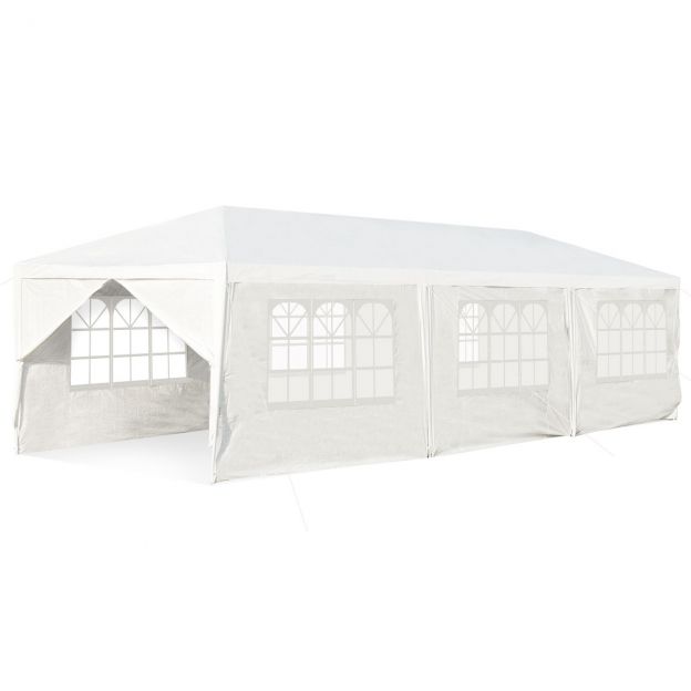 Aedpaviljon 3×9 m peotelk aedtelk UV-kaitsega valge telk