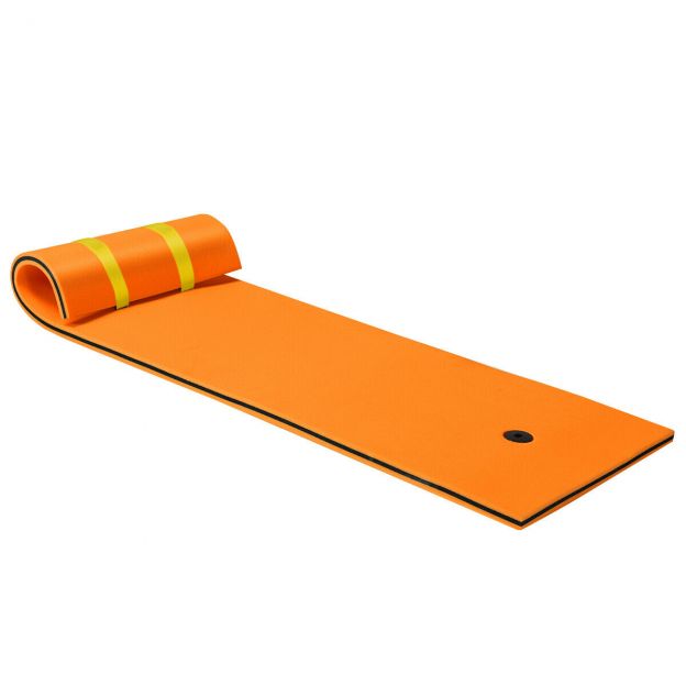 Veematt Ujumismatt Vesivoodi Veemadrats Ujumissaar kandevõime 60 kg 210 x 66 cm Oranž