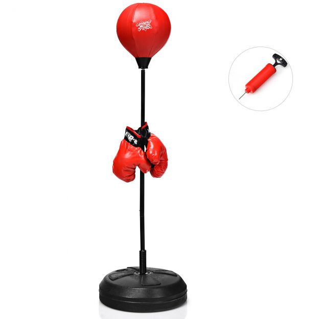 Punchingball 120–154 cm kõrguselt reguleeritav püstine poksipall poksikoti komplekt lastele