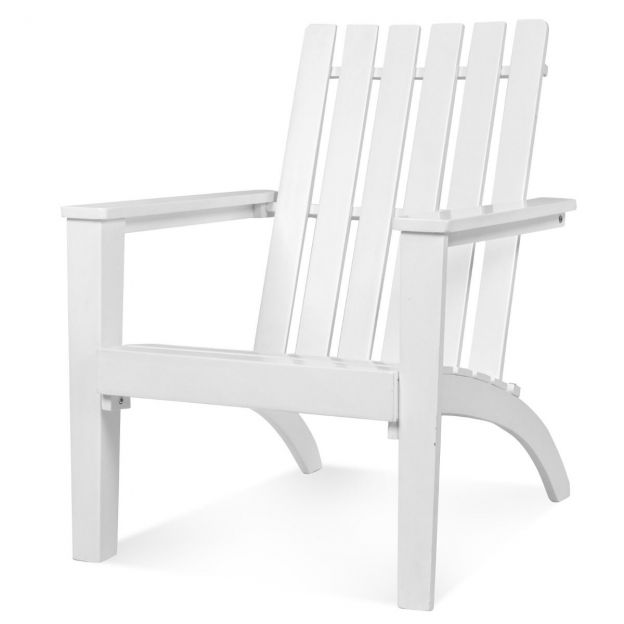 Adirondack tool Adirondack Chair akaatsiapuidust aiatool kuni 160 kg valge