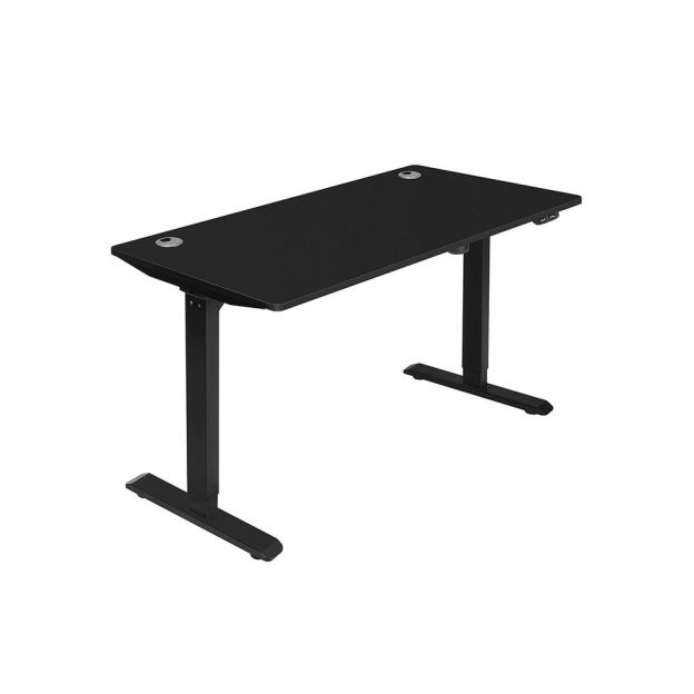 Elektriline laud reguleeritava kõrgusega, 70 x 140 x (73-114) cm, must
