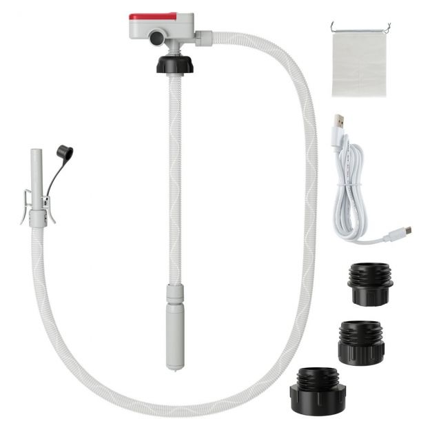 Auto-stopp-sensoriga elektriline kütuse ülepump kolme eri suurusega adapteriga